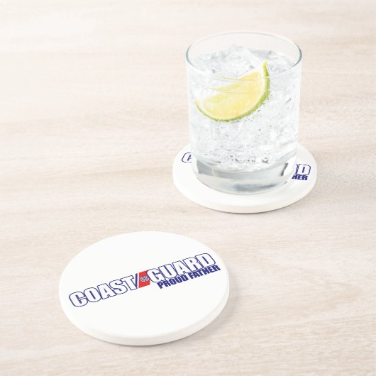 Stolzer Küstenwache-Vater Getränkeuntersetzer (Seite)