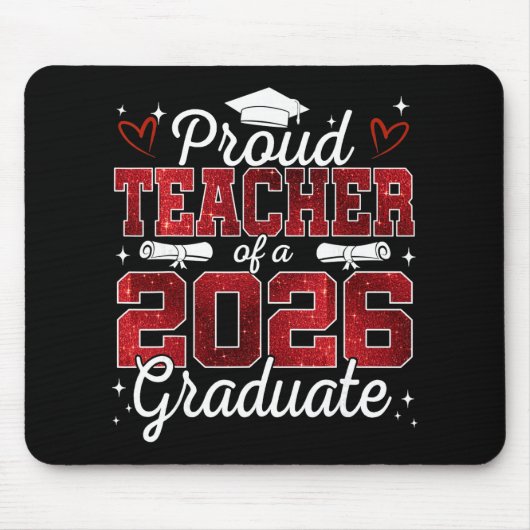 Stolzer Lehrer eines Absolventen der Klasse 2026 S Mousepad (Vorne)