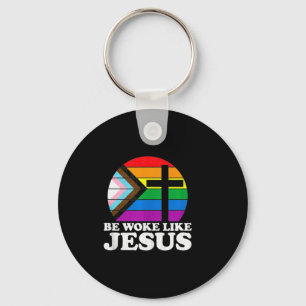 Stolzer Liberaler Demokrat Sei Woke Wie Jesus Chri Schlüsselanhänger