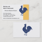 Stolzer lila Hahn Visitenkarte (Vorne/Hinten)