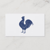 Stolzer lila Hahn Visitenkarte (Rückseite)