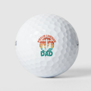Stolzer Lineman-Vater für Power Pole-Elektriker-Ge Golfball