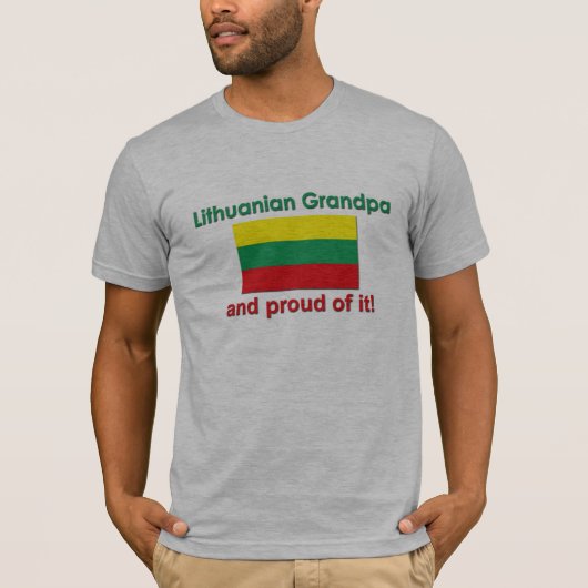 Stolzer litauischer Großvater T-Shirt (Vorderseite)