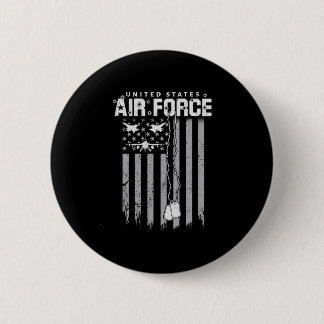 Stolzer Luftwaffen-Veteran Militärflagge amerikani Button