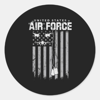 Stolzer Luftwaffen-Veteran Militärflagge amerikani Runder Aufkleber