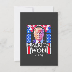Stolzer Maga Amerikaner Trump gewann am Tag der Am Dankeskarte