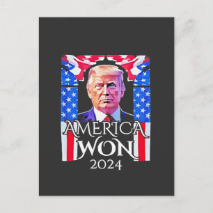 Stolzer Maga Amerikaner Trump gewann am Tag der Am Postkarte