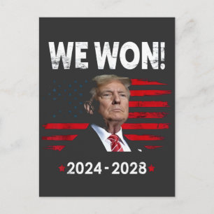 Stolzer Maga Präsident Trump gewann am Tag der Amt Postkarte