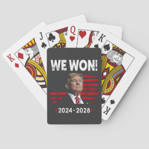 Stolzer Maga Präsident Trump gewann am Tag der Amt Spielkarten