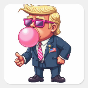 Stolzer Maga Trump Pixel Präsident Inaugurationsta Quadratischer Aufkleber