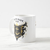 Stolzer Marine-Vater Kaffeetasse (Vorderseite Links)