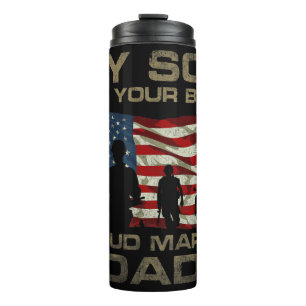 Stolzer Marine-Vater Thermosbecher