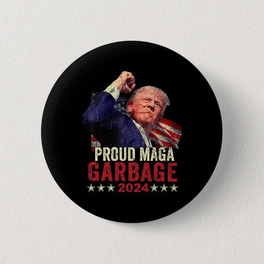 Stolzer Mega-Müll Trump-Anhänger 11 Button (Vorderseite)