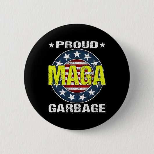Stolzer Mega-Müll Trump-Anhänger Präsident USA 47 Button (Vorderseite)
