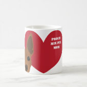 STOLZER MINIMALER BUTTON-MAMA/VATER klassische Kaffeetasse (Mittel)