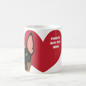 STOLZER MINIMALER BUTTON-MAMA/VATER klassische Kaffeetasse (Mittel)