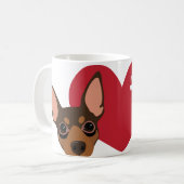 STOLZER MINIMALER BUTTON-MAMA/VATER klassische Kaffeetasse (Vorderseite Links)