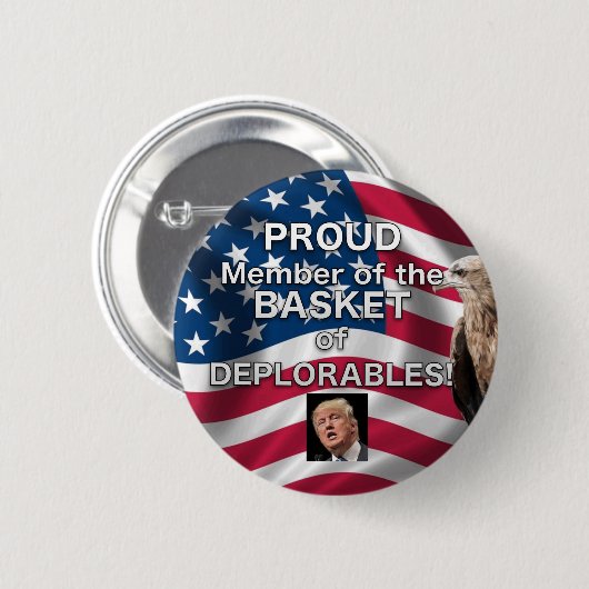 STOLZER Mitgliedskorb des DEPLORABLES Button (Vorne & Hinten)