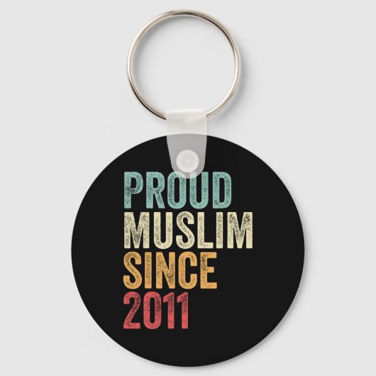 Stolzer Muslim seit 2011 Umarme islamischen Glaube Schlüsselanhänger (Vorderseite)