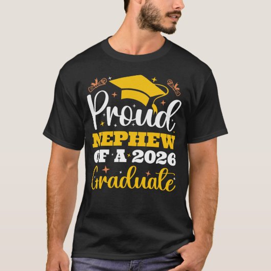 Stolzer Neffe eines 2026 Personalized Absolventen T-Shirt (Vorderseite)