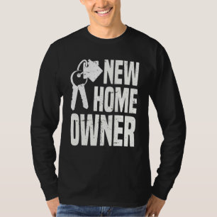 stolzer neuer Hausbesitzer Einweihungsfeier neues T-Shirt