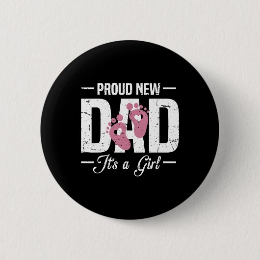 Stolzer neuer Papa Daddy Es ist ein erstes Mal Vat Button (Vorderseite)