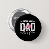 Stolzer neuer Papa Daddy Es ist ein erstes Mal Vat Button (Vorne & Hinten)