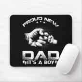 Stolzer neuer Papa, es ist ein Junge Mousepad (Mit Mouse)