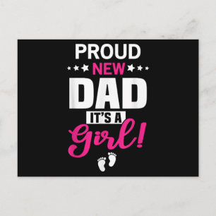 Stolzer neuer Papa Es ist ein Mädchen Postkarte