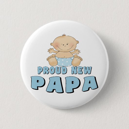 STOLZER NEUER Papa-Junge Button (Vorderseite)