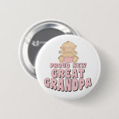 Stolzer neuer Urgroßvater Girl Button (Vorne & Hinten)