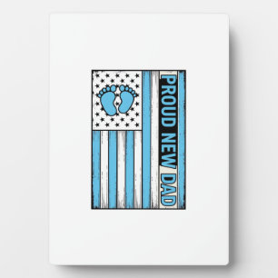 stolzer neuer Vater Babyfüße Flagge Vektor Design_ Fotoplatte