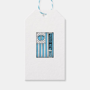 stolzer neuer Vater Babyfüße Flagge Vektor Design_ Geschenkanhänger