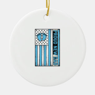 stolzer neuer Vater Babyfüße Flagge Vektor Design_ Keramik Ornament