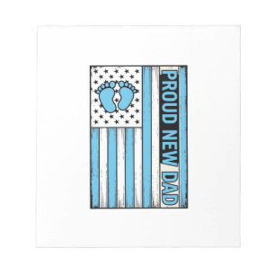 stolzer neuer Vater Babyfüße Flagge Vektor Design_ Notizblock
