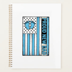 stolzer neuer Vater Babyfüße Flagge Vektor Design_ Planer