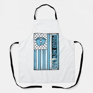stolzer neuer Vater Babyfüße Flagge Vektor Design_ Schürze