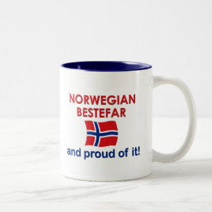 Stolzer Norweger Bestefar (Großvater) Zweifarbige Tasse