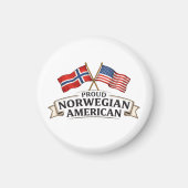 Stolzer norwegisch-amerikanischer Magnet (Vorne)