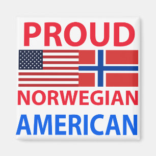 Stolzer norwegischer Amerikaner Magnet