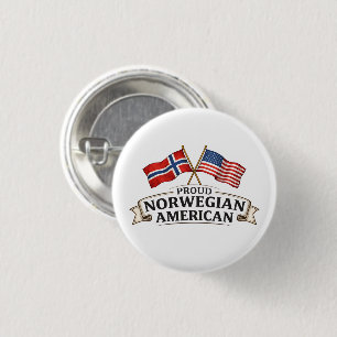 Stolzer norwegischer amerikanischer Button