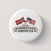 Stolzer norwegischer amerikanischer Button (Vorderseite)