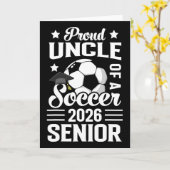 Stolzer Onkel eines Fußball-Absolventen 2026 Absch Karte (Gelbe Blume)