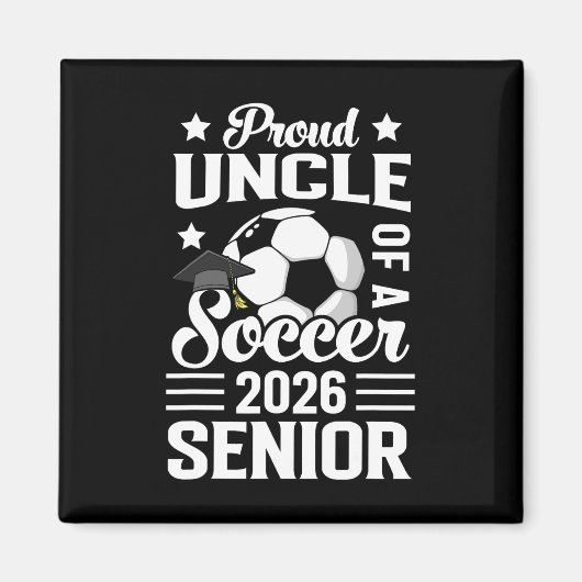 Stolzer Onkel eines Fußball-Absolventen 2026 Exame Magnet (Vorne)