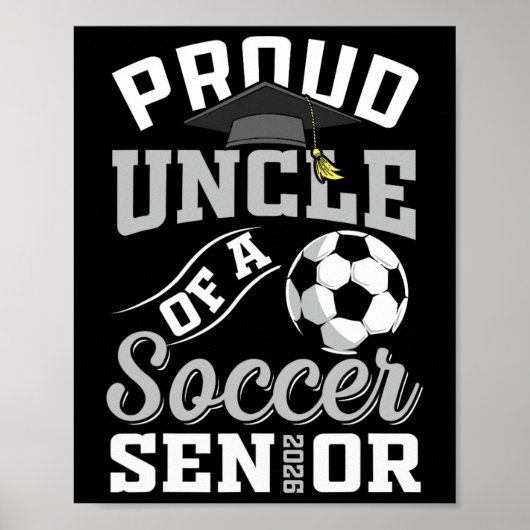 Stolzer Onkel eines Fußball-Absolventen der Klasse Poster (Vorne)