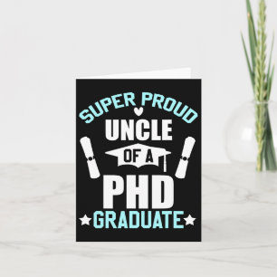 Stolzer Onkel eines PhD-Absolventen 2025 Doktorgra Karte