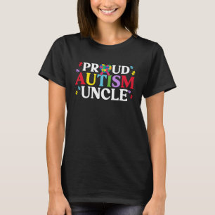 Stolzer Onkel mit Autismus Passende Familie Autism T-Shirt