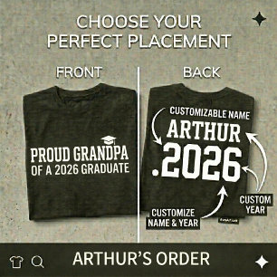 STOLZER OPA Abschlussjahrgang 26 Personalisiertes T-Shirt