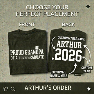 STOLZER OPA Abschlussjahrgang 26 Personalisiertes T-Shirt