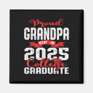 Stolzer Opa des Hochschulabsolventen 2025 T-Shirt Magnet